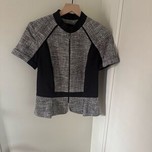 Etcetera Black and White Textured Blazer